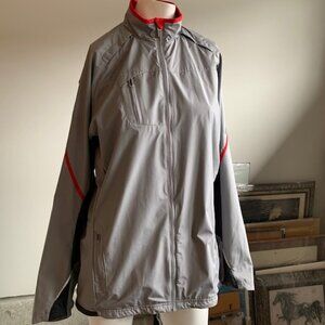 Adidas Activewear Windstopper Clima365 Windbreaker Jacket Grey + Red Size M